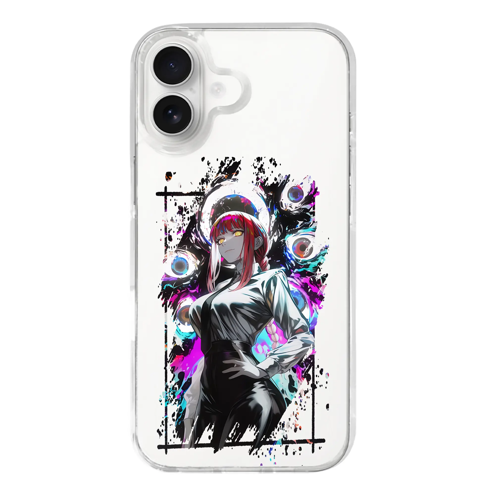 チェンソーマン グッズ,マキマ - iPhone 17シリーズ 透明スマホケース – 薄型・耐衝撃・精密フィット保護カバー